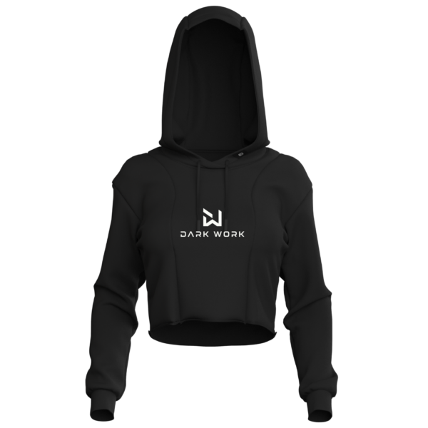 Crop Hooded Sweatshirt Dark Black